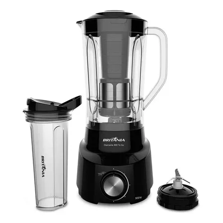 Liquidificador Britânia Diamante 800 To Go 2.65 L preto com jarra de acrílico