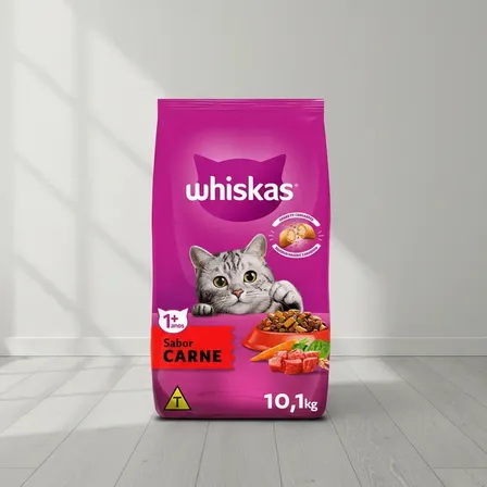 Ração Whiskas Carne Gatos Adultos 10.1kg