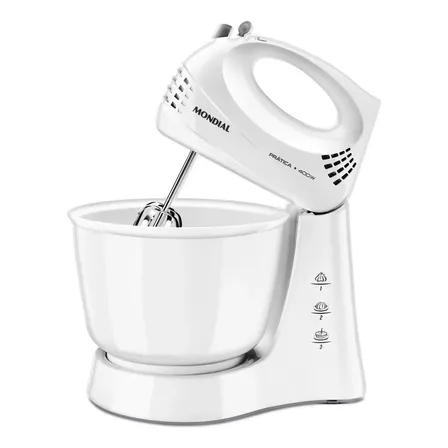Batedeira Prática Mondial 400w B-44 W Branco 127v