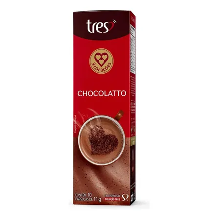 Cápsula Chocolatto 3 Corações 10 Unidades