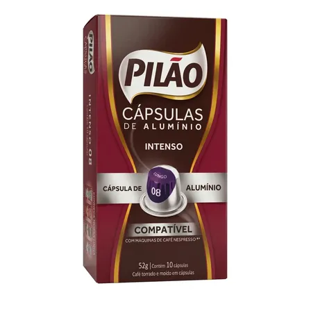 Cápsulas Café Pilão Intenso 8 Compatível Nespresso 10 Unidades