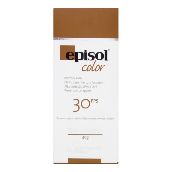 Protetor Solar FPS 30 Pele Morena Mantecorp Skincare Episol Color Caixa 40g