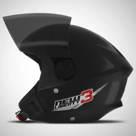 Capacete de moto aberto preto Pro Tork New Liberty Three tamanho 56