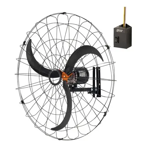 Ventilador de Parede Goar 1m Fixo Preto Monofásico Bivolt V100NFM