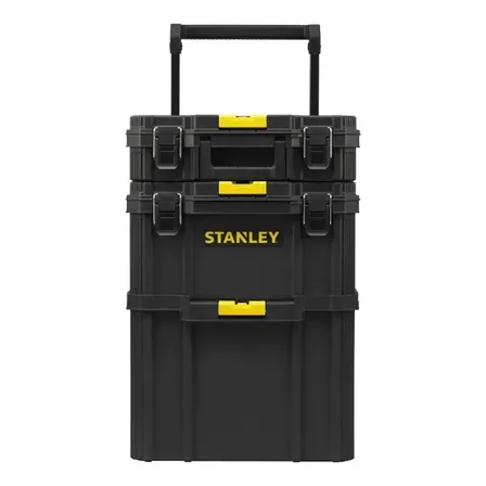 Caixa De Ferramentas De Plástico Stanley Stst83319-1 Com Rodas 375mm X 730 Mm X 300 Mm Amarelo/preto