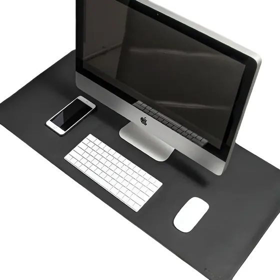 Mousepad Gigante Bullpad Max 90x40cm Em Couro Sintético Cor Preto