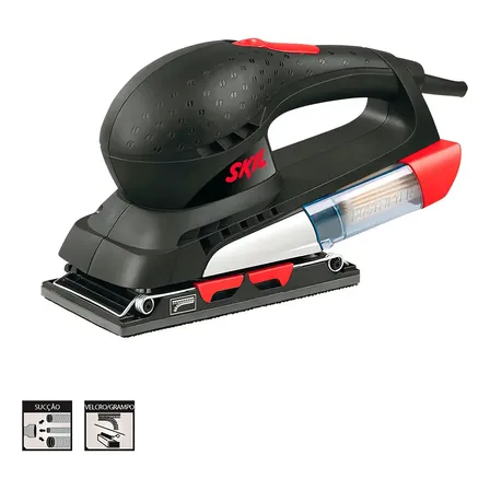 Lixadeira Profissional Orbital Skil Madera 7351 Preta E Vermelha 200w 220v Preto/vermelho