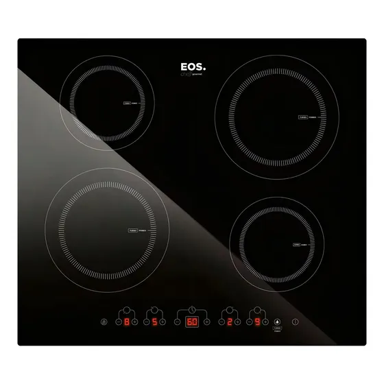 Cooktop De Indução 4 Bocas EOS 60cm Eci04ep Preto
