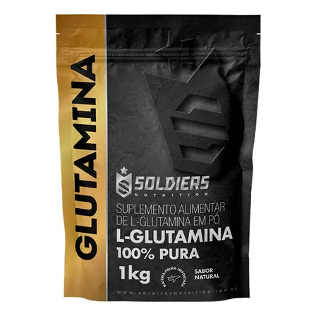 Glutamina 1kg Suplemento Em Pó - Soldiers Nutrition Sem Sabor