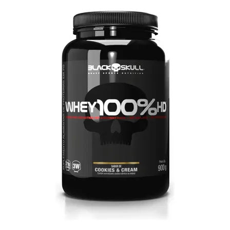 Whey 100% Hd Black Skull - 900g (wpc, Wpi E Wph) Sabor Cookies & Cream