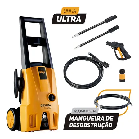 Desobstruidora De Alta Pressão Wap Ousada Plus 2200 Ultra 1500w Com 1750psi Amarelo/preto 127v 60hz