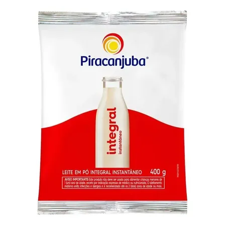 Leite Pó Instantâneo Integral Piracanjuba Pacote 400g