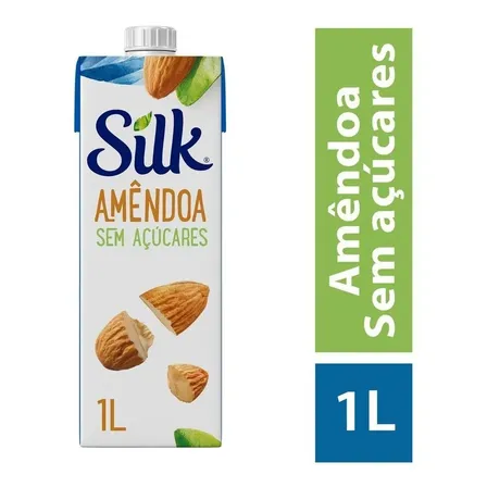 Bebida Vegetal Rico Em Vitaminas Sem Glúten 1l Sabor Amêndoa Sem Açúcar Silk