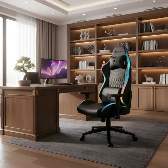 Cadeira Gamer Draxen DN1 Ergonomica Preta Couro Sintetico Reclinavel