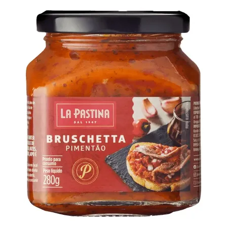 Antepasto Bruschetta De Pimentão La Pastina Vidro 280g