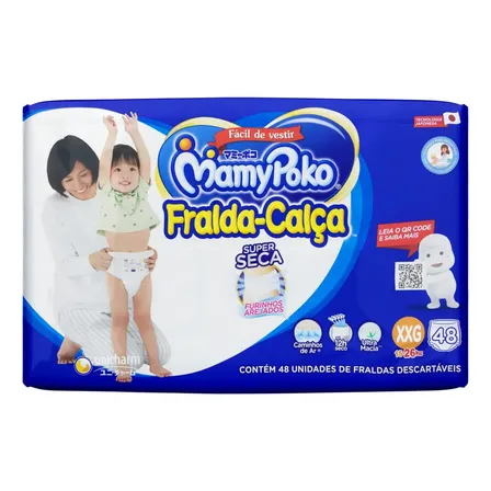 Fralda Calça MamyPoko Super Seca XGG 48 Unidades Hipoalergênica