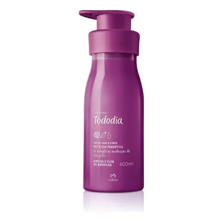 Creme Hidratante Corporal Natura Todo Día 400 Ml Fragrância Ameixa E Flor De Baunilha