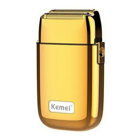 Barbeador Elétrico Kemei Km-tx1 Dourado Profissional Sem Fio Dourado-escuro 127/220v