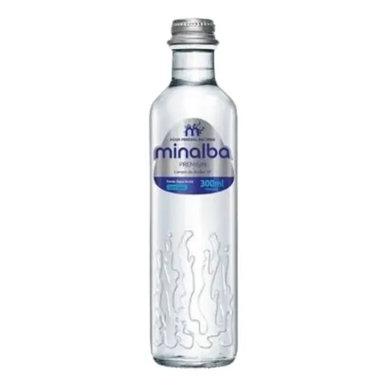 Água Mineral Premium Minalba Sem Gás Vidro 300ml 12 Unidades