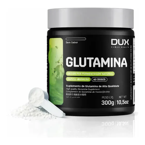 Glutamina - Pote 300g Dux Nutrition Sabor Natural Sem Sabor