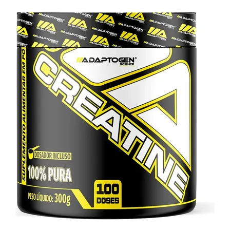 Creatina Platinum 300g Adaptogen Science - 100% Pura Sabor Sem Sabor
