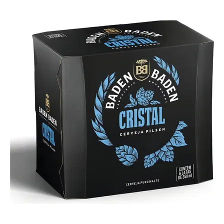 Cerveja Baden Baden Cristal Original Pilsen, Pack com 6 Latas de 350 mL