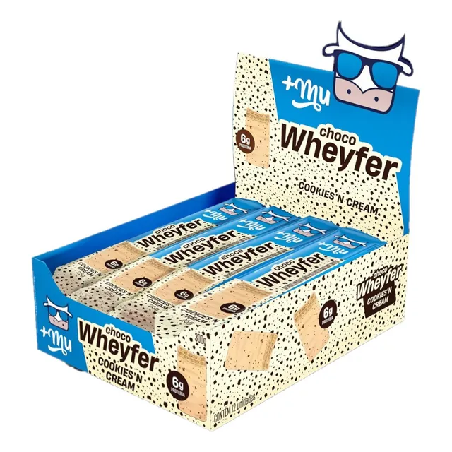 Snack Proteico Mais Mu Chocowheyfer Sabor Cookies 6g Proteína 12 Unidades