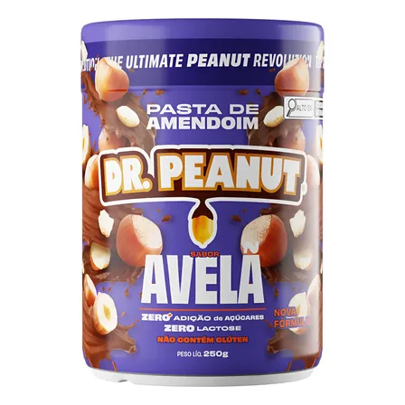 Pasta De Amendoim Com Whey Protein Dr. Peanut 250g Avelã