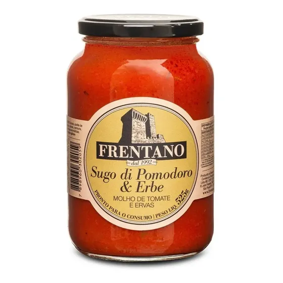Molho de Tomate e Ervas - Sugo Di Pomodoro & Erbe 525g FRENTANO Artesanal