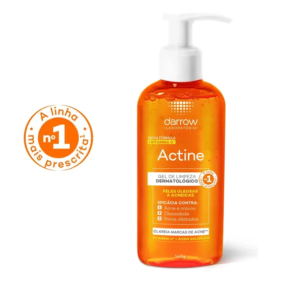 Gel de Limpeza Facial Darrow Actine Pele Oleosa e Acneica 140g