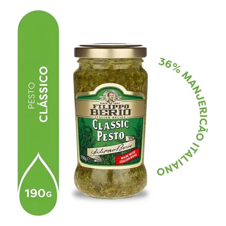 Pesto Clássico Filippo Berio 190 Gr. Itália