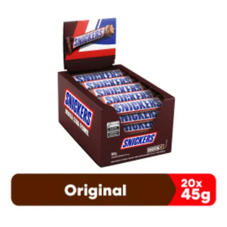 Chocolate Snickers 20 Unidades de 45g