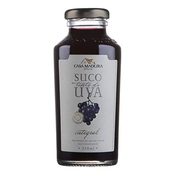 Suco De Uva Tinto Integral Casa Madeira 250ml S/açucar S/gluten