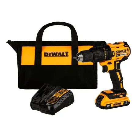 Parafusadeira E Furadeira De Impacto 13mm 20v Dewalt Dcd7781d1 Com Bateria, Carregador E Bolsa Amarelo