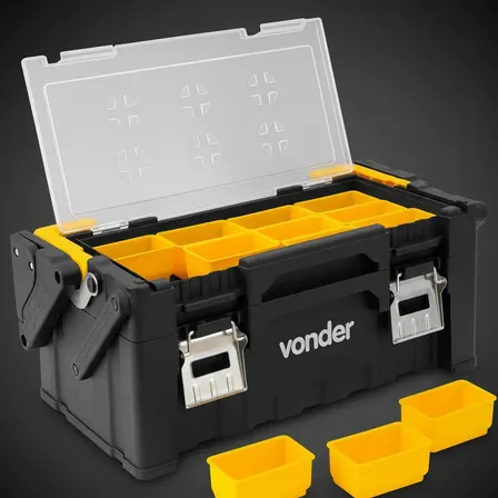 Organizador Plastico Opv0800 Para Ferramentas Vonder Preto