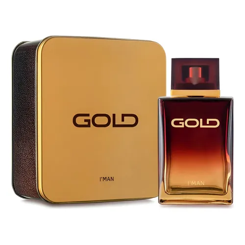 Perfume Deo Colônia Iman Gold Masculino 100ml Ciclo Cosmeticos Lata Decorativa