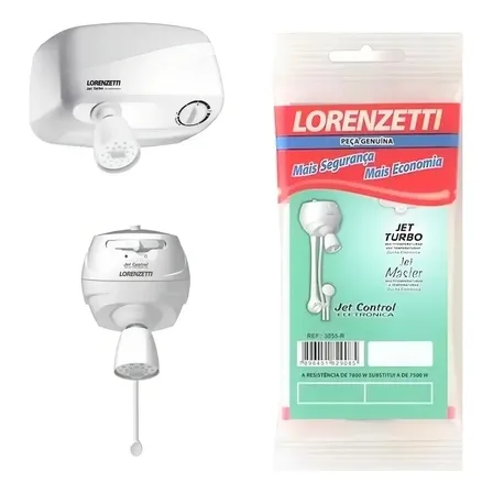 Resistencia Lorenzetti Jet Turbo/jet Control 7800w Prata 220v 7.8 Kw
