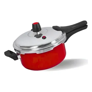 Panela De Pressão Antiaderente 3 Litros Fechamento Externo Cor Vermelho