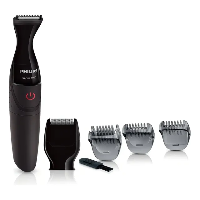 Aparador De Barba Series 1000 Mg1100 À Pilha Philips Preto/vermelho 127/220v