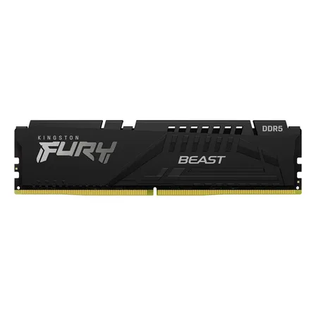 Memória RAM Para PC DDR5 5600mhz Cl40 16GB 1x16gb Kingston Fury Beast KF556C40BB-16 PC Gamer Cor Preto