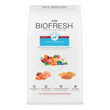 Alimento Biofresh Super Premium Cão Sênior de raça média sabor mix de 10.1kg