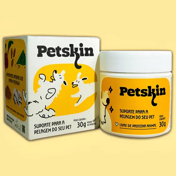 Petskin - Suplemento Vitamínico Para Dermatite Em Cães/gatos