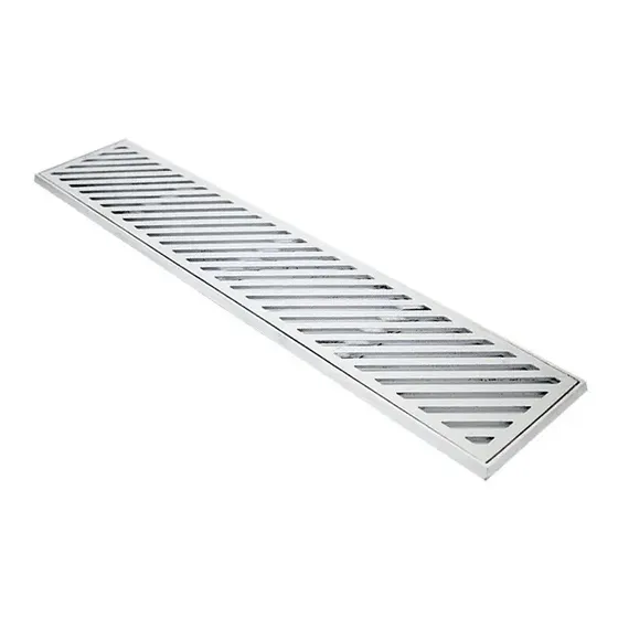 Ralo Linear Grelha Alumínio 20x100 Aluminio Diagonal
