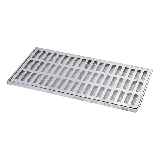 Ralo Grelha Retangular Com Suporte 20x50 Cm