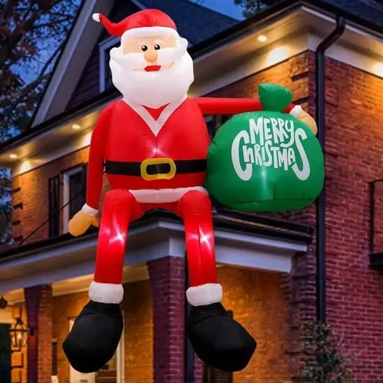 Pacote De Presente Inflável Com Molde De Ar Para Papai Noel