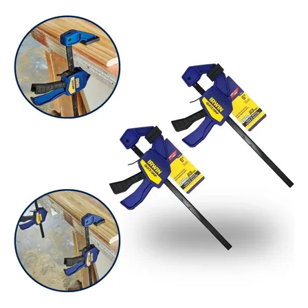 Kit 2 Grampo Rapido Sargento Aperto Bancada 15cm 6pol Irwin