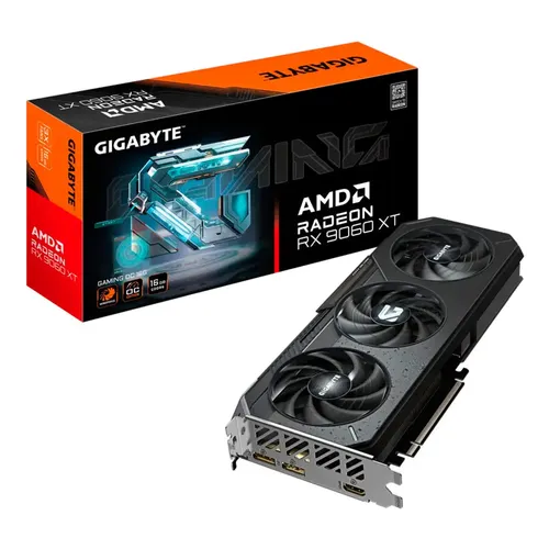 Placa De Vídeo Gigabyte Radeon Rx 9060 Xt Gaming Oc De 16 Gb