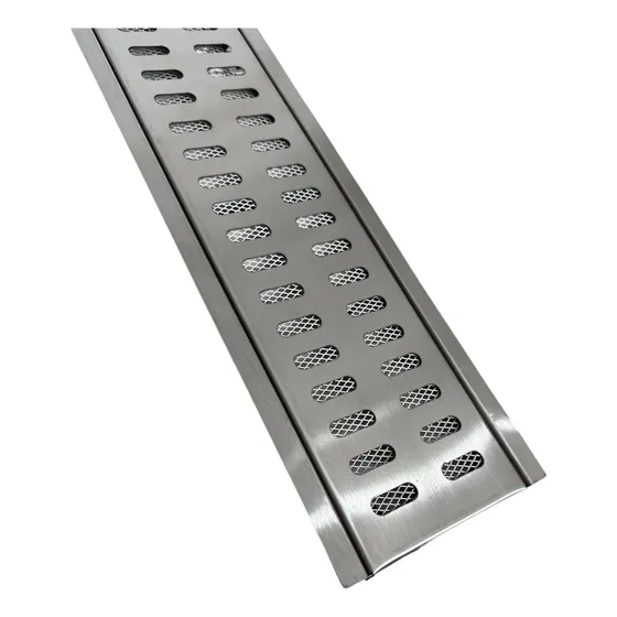Ralo Linear Inox 1 Metro Por 15 Cm (15x100) Grelha E Suporte