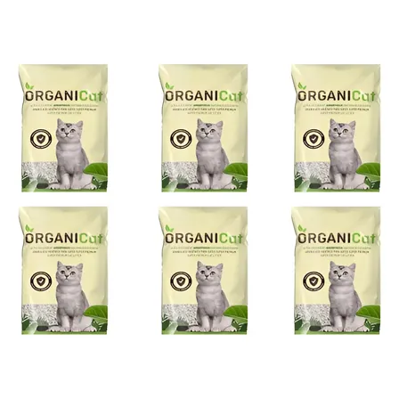 Kit 6 Areia Sílica Natural 1,8kg (cada) Organicat Diatomita