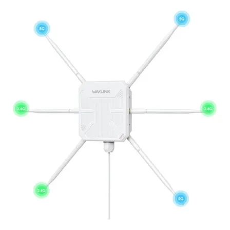 Roteador Wifi 6 Ax3000 Dual Band Longo Alcance 6 Antenas Branco